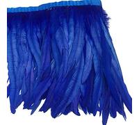 Sowder Bordo con piume di gallo, larghezza 25,4-30,5 cm, confezione da 0,9 m (blu reale)
