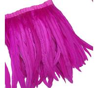 Sowder Bordo con piume di gallo, larghezza 25,4-30,5 cm, confezione da 0,9 m, colore: fucsia