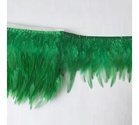 Sowder, bordo sfrangiato con piume per abiti e decorazioni, confezione da 4,6 m dark green