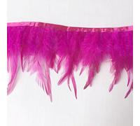 Sowder, bordo sfrangiato con piume per abiti e decorazioni, confezione da 4,6 m Fuchsia