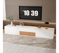 Soweiz Mobile TV moderno, supporto TV, supporto TV, supporto per TV inferiore, supporto per TV, design unico, può contenere un proiettore, 180 x 34 x 30 cm (lunghezza x larghezza x altezza)