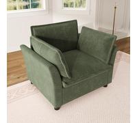 Soweiz Poltrona letto 3 in 1, poltrona relax pieghevole e letto per gli ospiti, poltroncina imbottita con schienale regolabile in 5 posizioni (verde, 90 x 81 x 87 cm)