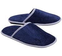 Sowel® Ciabatte Spugna, Pantofole da Bagno, 100% Cotone Organico, Donna et Uomo, Marina/Grigio