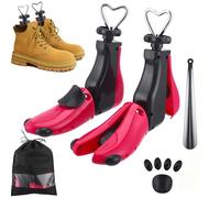 SowluZity 2 tendiscarpe per uomo e donna, lunghezza e larghezza regolabili, con calzascarpe in metallo, espansore per scarpe a 4 vie, per scarpe strette e scarpe da ginnastica e piedi larghi (36-40)