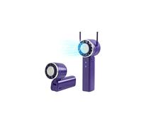 Sowmow Ventilatore portatile pieghevole con raffreddamento a ghiaccio, mini ventilatore portatile ricaricabile a 4 velocità, ultra leggero, per scrivania, viaggi e trucco, viola