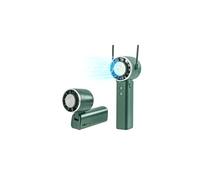 Sowmow Ventilatore portatile pieghevole con raffreddamento a ghiaccio, mini ventilatore portatile ricaricabile a 4 velocità, ultra leggero, per scrivania, viaggi e trucco, verde