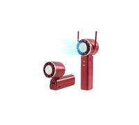 Sowmow Ventilatore portatile pieghevole con raffreddamento a ghiaccio, mini ventilatore portatile ricaricabile a 4 velocità, ultra leggero, per scrivania, viaggi e trucco, rosso