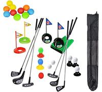 sowofa Golf Pro Set Club Giocattolo Bandiere Pratiche Palline Sport Gioco al coperto Allenamento per i giovani 29 Pezzi con Zaino Impermeabile
