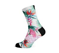Sox Footwear Pastel Paradise Crew Socks - Seamless Toe, Compression Fit, Breathable, reinforced Toe & Heel, Cushioned for Running, Cycling, Active Lifestyle