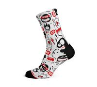 Sox Monster Crew Socks, bianco, rosso, nero, 42-47