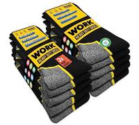 SOXCO 10 paia calze da lavoro uomo lunghe rinforzate WORK Socks, 43-46