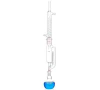 Soxhlet Tipo Apparecchio di Estrazione Laboratorio Vetreria Kit Borosilicate Glass Soxhlet Extractor con Condensatore e Flacone a Fondo Piatto (500ml)