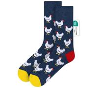 soxo Calze Uomo Cotone Colorati - Calzini Divertenti Ragazzo 40-45 | idee compleanno creative, gallo e gallina, scimmie con banane