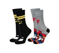 soxo DC Comics The Batman Superman Calzini Uomo Divertenti Regalo Uomo Calze Cotone 40-45 Batman Superman 2 Paia