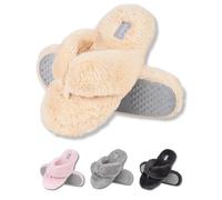 soxo Pelose Ciabatte Donna Estive Casa Pantofole Donna Invernali Infradito Di Peluche 39/40 Beige