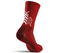 SOXPro Classic - Calze Antiscivolo - Frecce GRIP in Silicone - Antivescica - Traspiranti - Stabilità e Controllo - Running, Calcio, Ciclismo e Tennis (IT, Testo, L, Regular, Regular, Red)