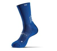 SOXPro Classic - Calze Antiscivolo - Frecce GRIP in Silicone - Antivescica - Traspiranti - Stabilità e Controllo - Running. Calcio. Ciclismo e Tennis - (IT. Testo. M. Regular. Regular. Blu Elettrico)