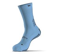 SOXPro Classic - Calze Antiscivolo - Frecce GRIP in Silicone - Antivescica - Traspiranti - Stabilità e Controllo - Running. Calcio. Ciclismo e Tennis - (IT. Testo. M. Regular. Regular. LIGHT BLUE)