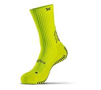 SOXPro Classic - Calze Antiscivolo - Frecce GRIP in Silicone - Antivescica - Traspiranti - Stabilità e Controllo - Running. Calcio. Ciclismo e Tennis - (IT. Testo. S. Regular. Regular. neon-yellow)