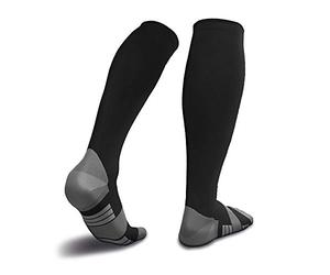 SOXPro Recovery,Calze A Compressione, Compressione Graduata, Nuova Tecnologia Medica (Nero/Grigio, M EU 39-40)