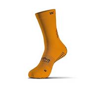 SOXPro Ultra Light Calze Grip Antiscivolo - Unisex - Calze con Frecce In Silicone - Calze Calcio e Rugby - Confezione da 2 Unità Colore Arancione - Taglia M (41-43)