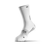 SOXPro Ultra Light - Calza Grip Antiscivolo - Unisex - con Frecce In Silicone - Calze Calcio e Rugby - Confezione da 2 Unità Colore Bianco (IT, Testo, XL, Regular, Regular, White)