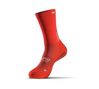 SOXPro Ultra Light - Calze Antiscivolo Calcio- Unisex Grip Socks - con Frecce In Silicone - Rugby e Calcio - Calzini - Colore Rosso - Taglia L (44-46)