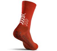 SOXPro Ultra Light Calze Antiscivolo Calcio- Unisex Grip Socks - Calze Grip con Frecce In Silicone - Rugby e Calze Grip Calcio - Calzini Calcio Confezione da 2 Unità - Colore Rosso - Taglia M (41-43)