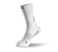 SOXPro Ultra Light Calze Antiscivolo Calcio- Unisex Grip Socks (IT, Testo, M, Regular, Regular, Bianco)