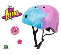 Soy Luna- Disney Skaterhelm Blau/Rosa Design Casco, Multicolore, 70032411