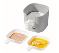 Soy Sauce Dish, 6-Piece Dipping Sauce Plates with Handle, Ketchup Trays with Holder, Dip Platter for Yogurt, Snacks, Commercial Serving, Restaurants, Family Table, Kitchen, Dinner, Gatherings