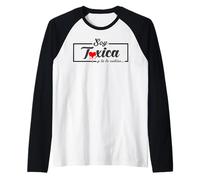 Soy Toxica Y Tu Sabias La Vistima Funny Latina Womens Girl Maglia con Maniche Raglan