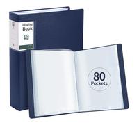 SOYIRI 2 Pezzo Portalistini A4,Portalistino con 80 Buste Trasparenti-Blu