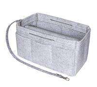 Soyizom Borsa Tote in Feltro 2in1 con Organizer e Fodera Interna (Grigio Chiaro, Medio)