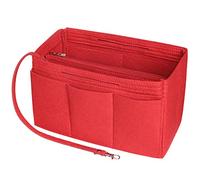 Soyizom Felt Handbag Organizer Insert, Borsa in borsa Organizer Insert Handbag Liner, Tote bag Organizzatore inserto Fit Speedy 25-40, Neverfull (Rosso, Medio)