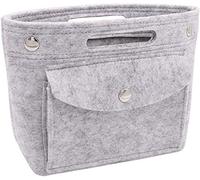 Soyizon Purse Organizer Insert per Tote Bag, Borsa in borsa, Mini Bag Insert per Speedy Neverfull NeoNoe Noe BB, grigio chiaro