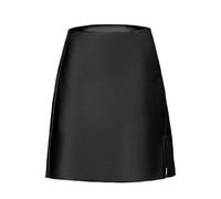 SOYNIA Gonna Donna Corte con Spacchi Laterali per Le Donne Raso di Seta Tinta Unita Sexy Elastico in Vita Mini Gonne da Donna Raso XL Nero