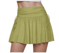 SOYNIA Gonna Donna per Le Donne con Pantaloncini A Due Pezzi A Vita Alta Athletic Running Workout Gonne Corte M Verde