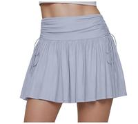 SOYNIA Gonna Donna per Le Donne con Pantaloncini A Due Pezzi A Vita Alta Athletic Running Workout Gonne Corte XL Blu