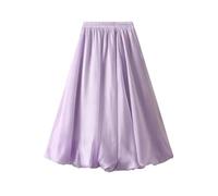SOYNIA Gonna Donna per Le Donne Moda Dolce Disegno Femminile Tinta Unita Lunghe Gonne Eleganti Taglia Unica Viola