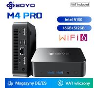 SOYO M4 Pro Mini PC da gioco con CPU Intel N150 DDR 16GB RAM + 512GB di archiviazione Win11Pro WiFi 6 e BT5.2 Mini Computer portatile