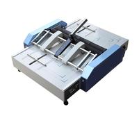 SOYPAX Piegatrice automatica del libro A3, cucitrice elettrica, piegatrice del libretto, cucitrice, moderna in plastica blu con 24 chiodi