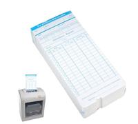 SOYUZERISH 100 Fogli Scheda di Prova Scheda di presenza a Tempo autentiche Carte del Tempo cartellini aziendali Orologio mensile Timbrature per Ufficio Tessere presenze Uso Magazzino Carta