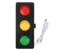 Sozialampel - Indicatore di stato LED USB per ufficio e casa, semaforo per decorazione con giallo e verde per comunicare disponibilità, lampada da tavolo o montaggio a parete, alloggiamento 25 x 10 x