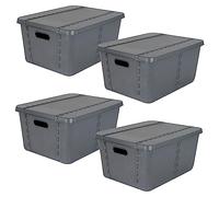 SP Berner 4x Life Story Scatola portaoggetti con coperchio Small, 15 l, grigio anticrazza