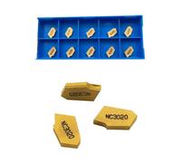 SP200 GTN-2 Inserti in carburo per scanalatura e taglio, set da 10 pezzi con rivestimento CVD per acciaio inossidabile, acciaio, ghisa e materiali non ferrosi, compatibili con portautensili SPB26-2 e