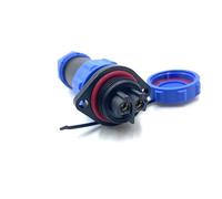 SP21 2 poli Aeronautica Connettore, IP68 Impermeabile 2Pin flangiata a 2 fori Nessuna Saldatura Connettore Elettrico Maschio Spina e Femmina Presa Adattatore 500V 30A 12AWG Cavo (Cablaggio a Vite)