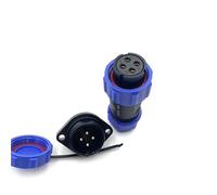SP21 4 poli Aeronautica Connettore, IP68 Impermeabile Femmina Spina e Maschio Presa Connettore Installazione a pannello flangiato a 2 fori Connettore industriale saldato per Lampade Esterne