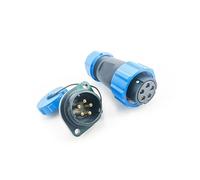 SP21, connettore a 5 poli, spina aeronautica, spina femmina e femmina maschio, 12 AWG, connettore 5 pin, 2 fori, flangia, montaggio a piastra, impermeabile, 500 V, 30 A