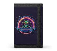 Spa-ce Alien - Portafoglio a tre ante con scomparti per carte di credito, per uomo e donna, Stile:, Taglia unica